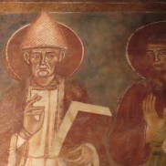 11 Santo con copricapo intrecciato